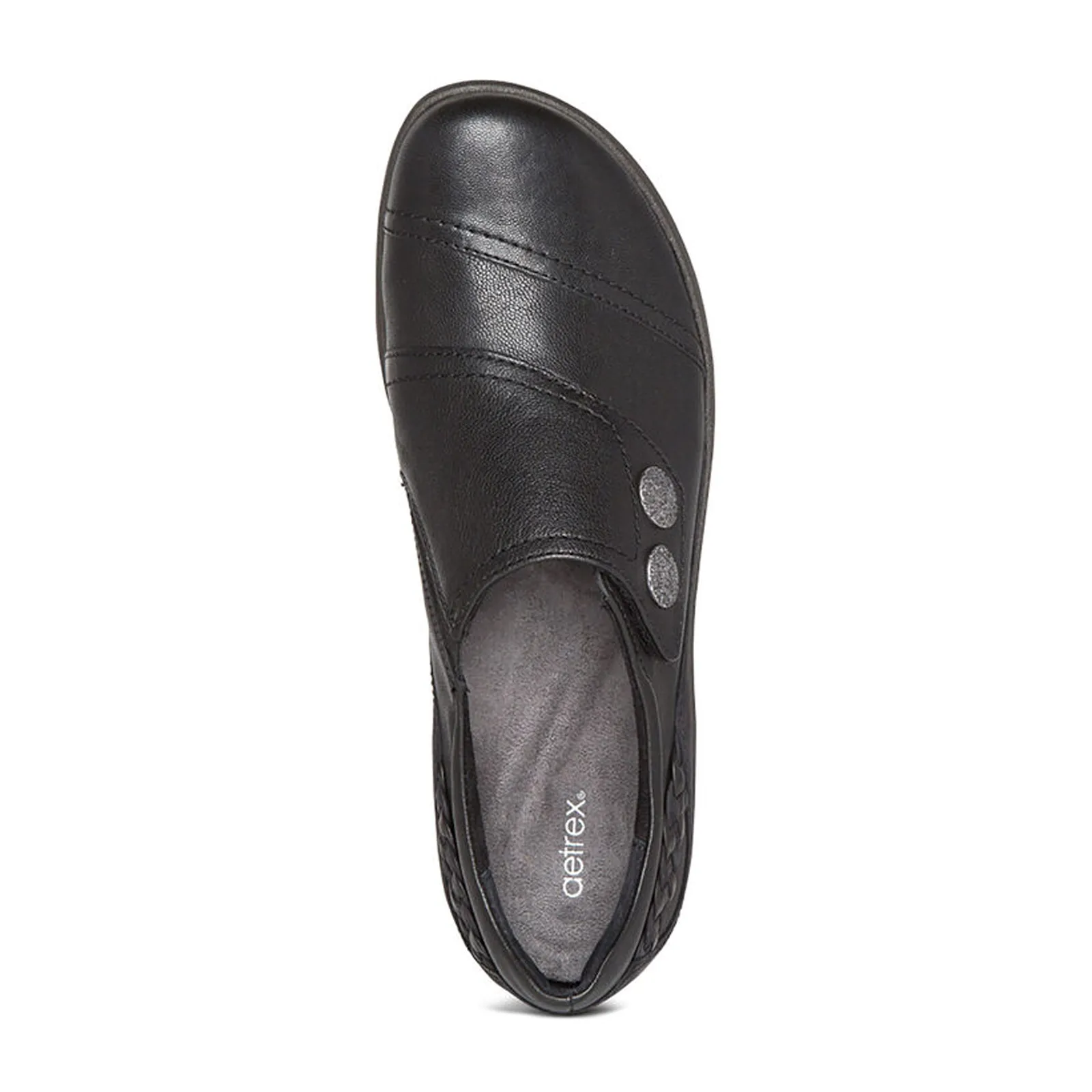 Aetrex Karina Slip On (Women) - Black Leather