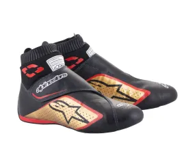 ALPINESTARS 2716022_1593_8 SUPERMONO V2 Racing shoes, FIA 8856-2018, black/gold/red, Size 40,5