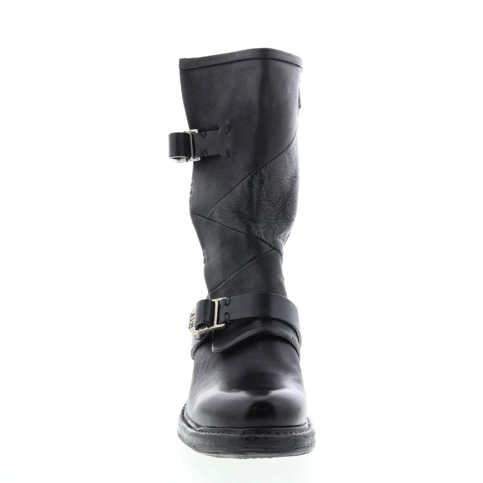 A.S.98 Norm A52203-101 Womens Black Leather Zipper Casual Dress Boots