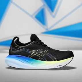 ASICS GEL-NIMBUS 25 (M) - (BLACK/GLOW/YELLOW) - RUNNING SHOES