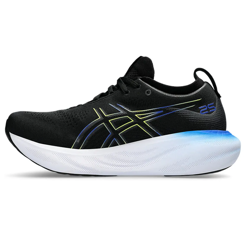 ASICS GEL-NIMBUS 25 (M) - (BLACK/GLOW/YELLOW) - RUNNING SHOES