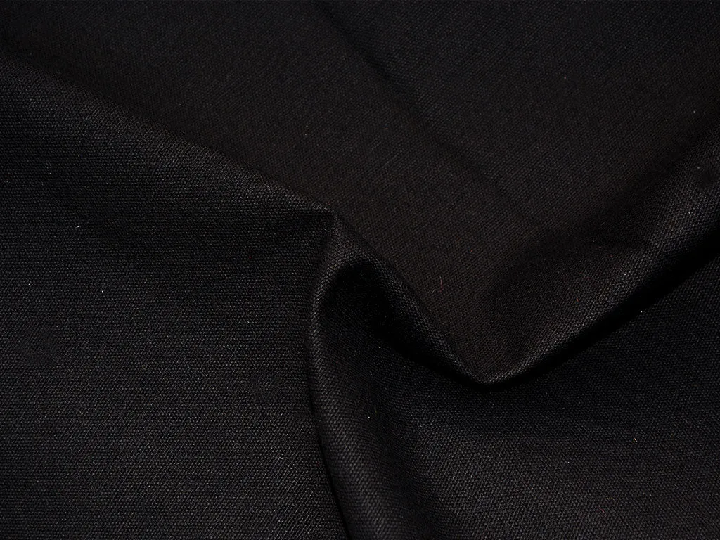 Black Plain Heavy Cotton Canvas Fabric (Wholesale)