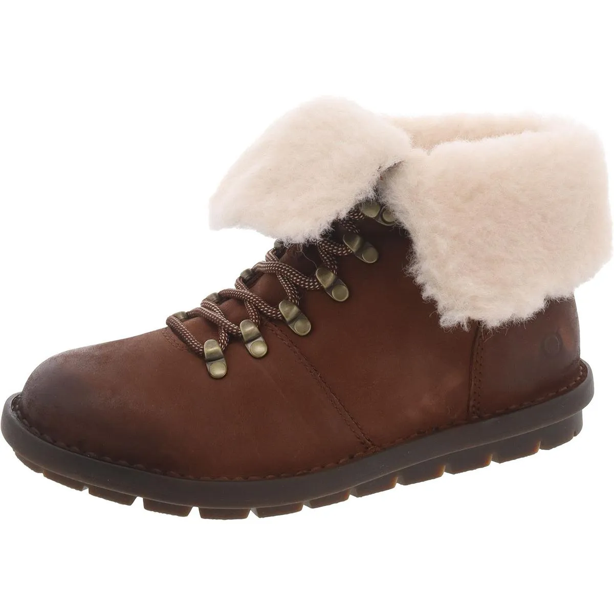 Born Womens Blaine Leather Cold Weather Shearling Boots