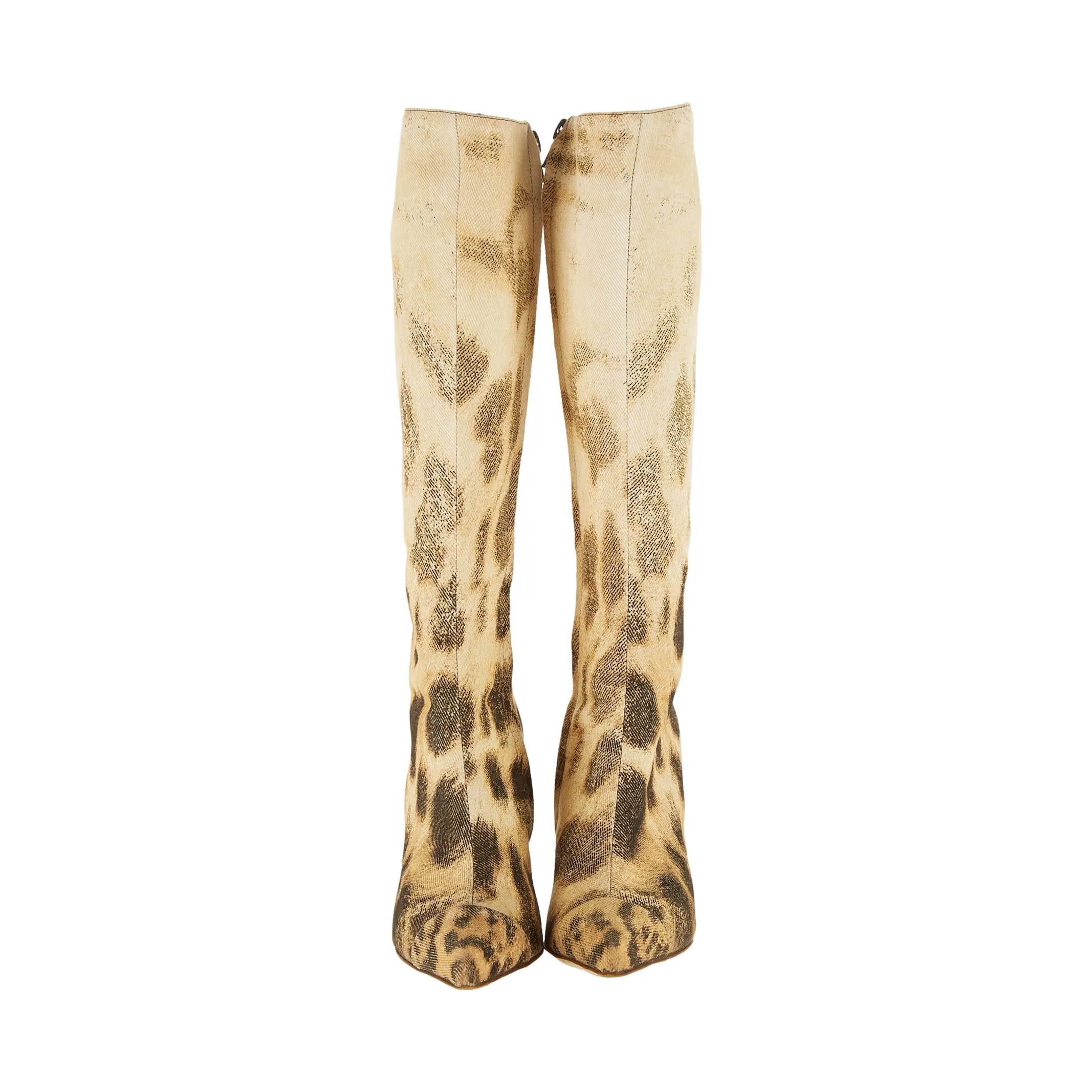 Cavalli Cheetah Print Tall Boots