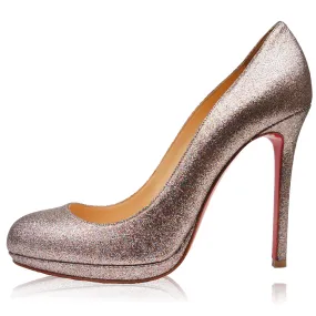 CHRISTIAN LOUBOUTIN GLITTER SIMPLE PUMP