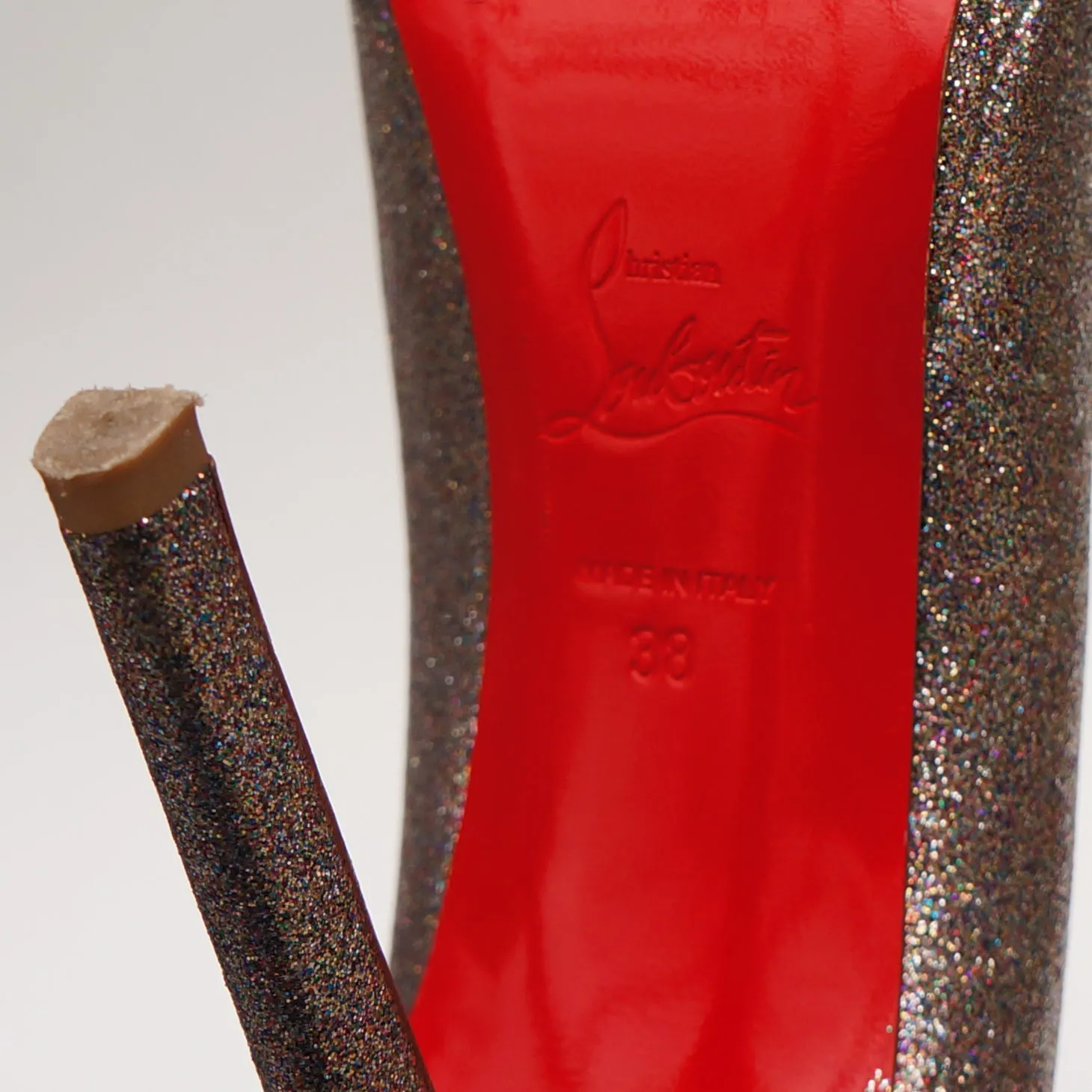 CHRISTIAN LOUBOUTIN GLITTER SIMPLE PUMP