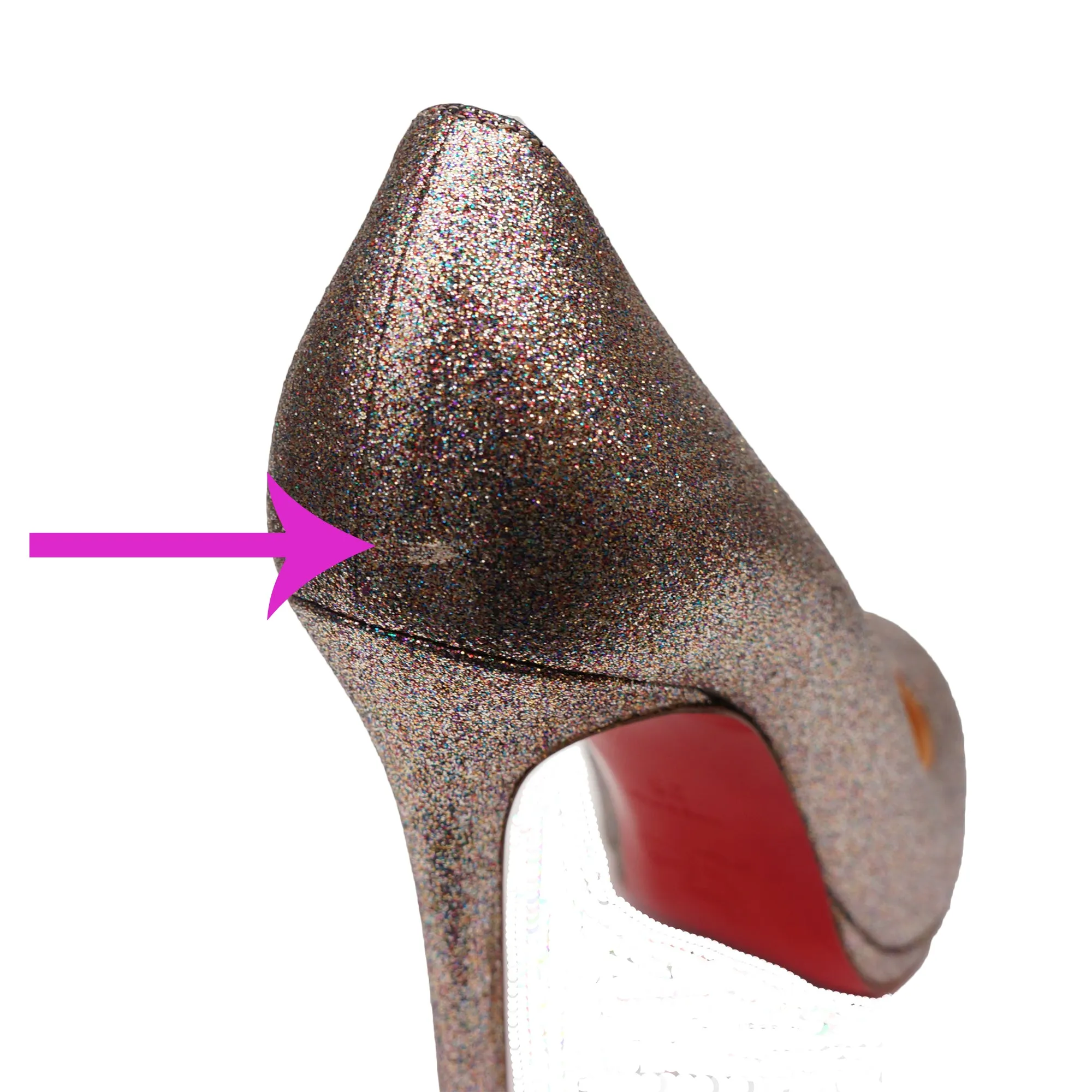 CHRISTIAN LOUBOUTIN GLITTER SIMPLE PUMP