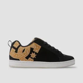 DC Court Graffik Shoes - Black/Gold - Womens