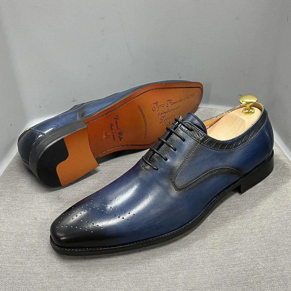 Dress Shoes -  Sandro Glossy Lace-Up Men Shoes