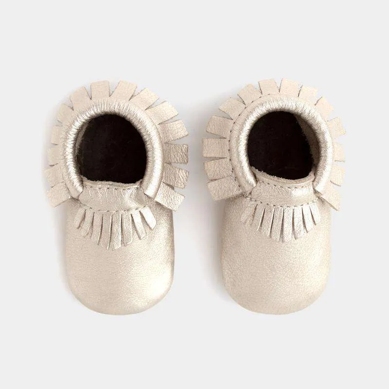 Freshly Picked | Mini Sole Moccs ~ Platinum Gold