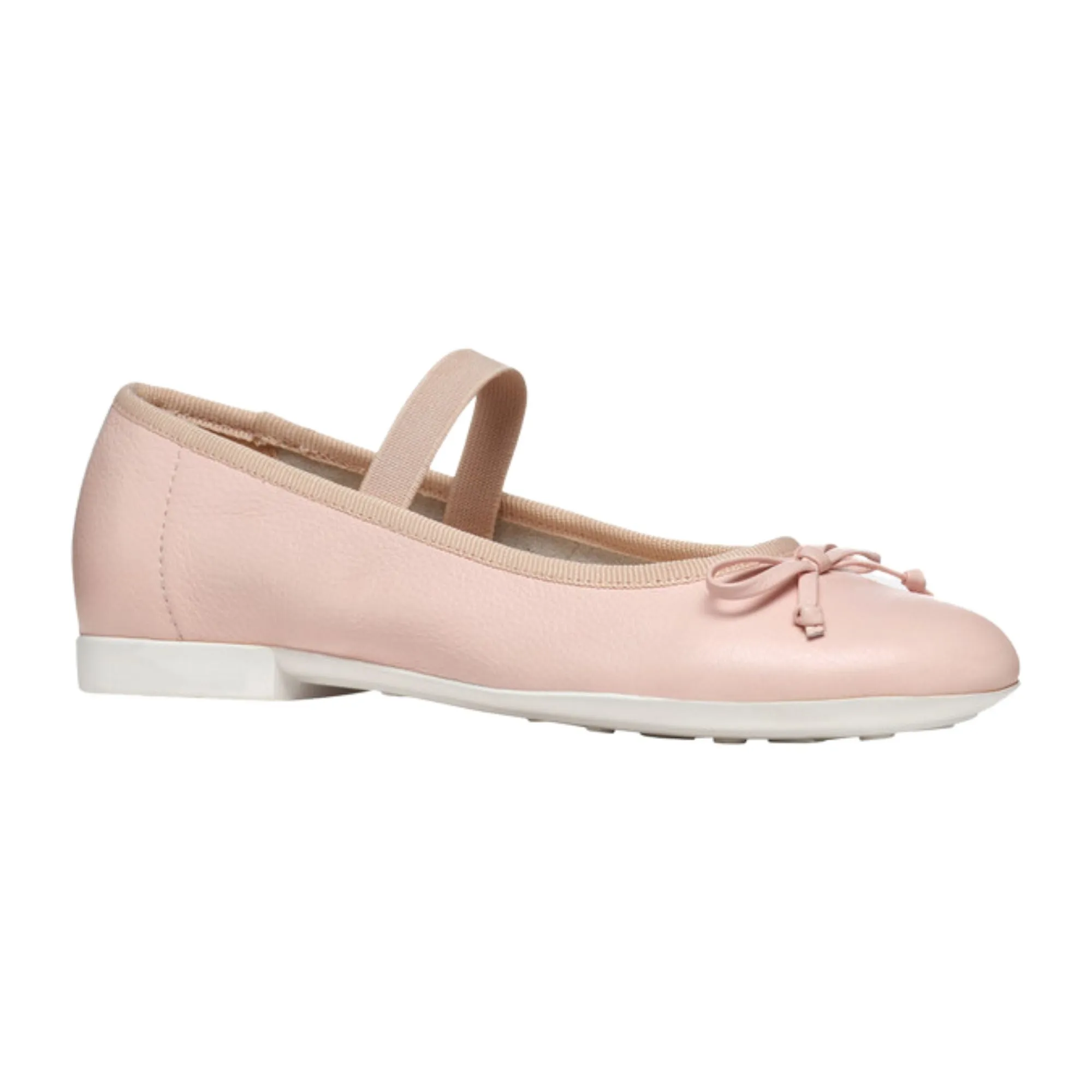 Geox Plie Pink Leather Ballerina