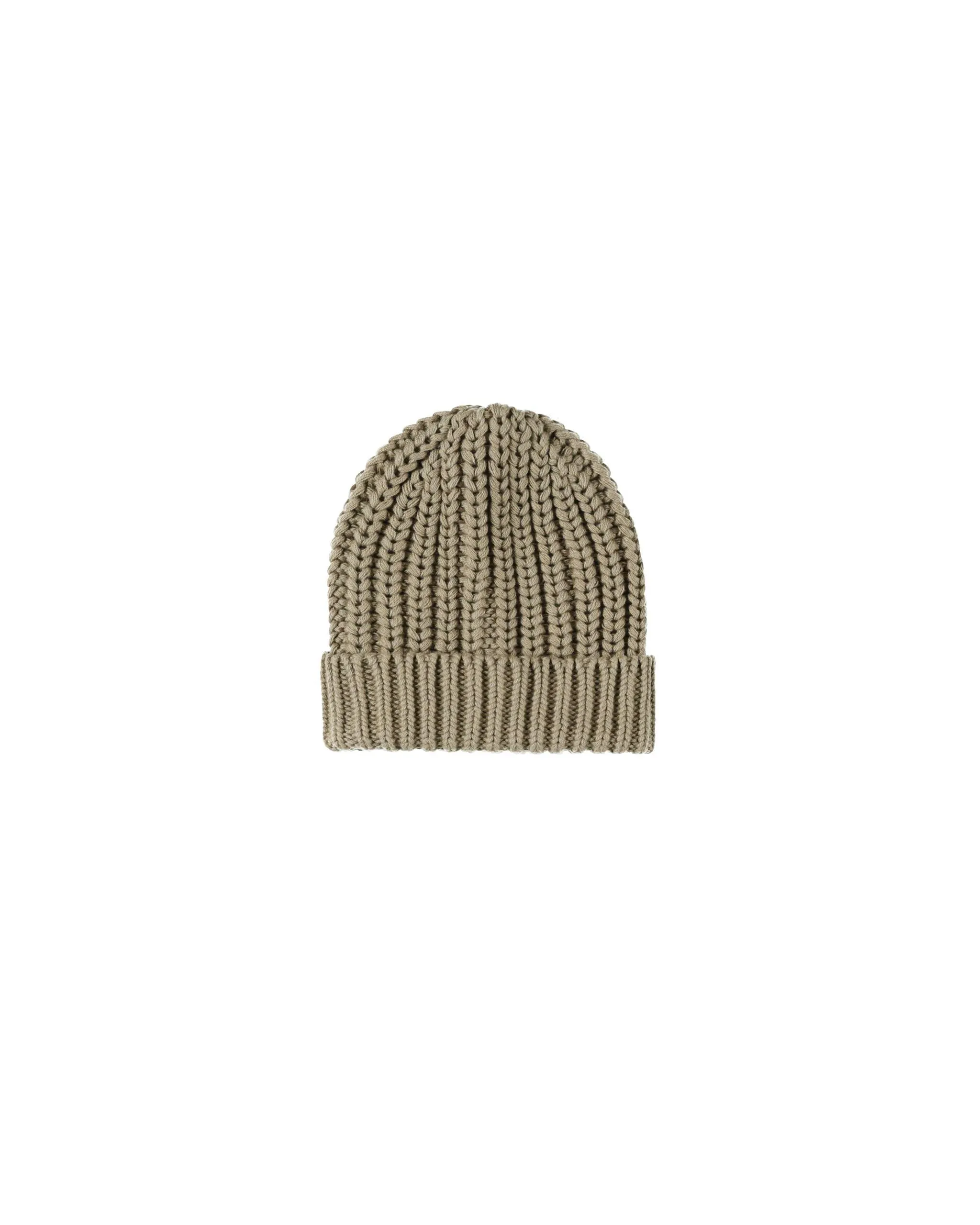 Hat | Chunky Knit Beanie - Olive | Quincy Mae