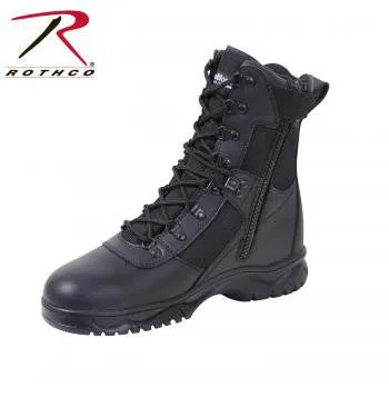 Insulated & Waterproof Side Zip Tactical Boot 8" - Black