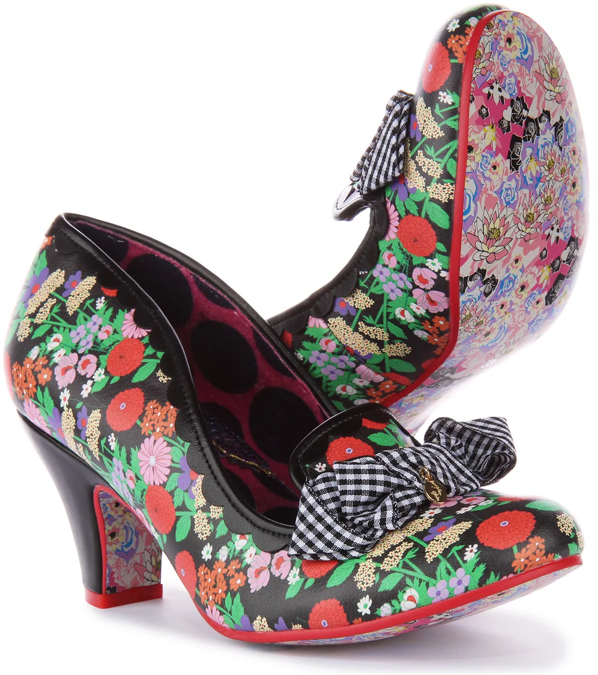 Irregular Choice Kanjanka In Black Flower For Women