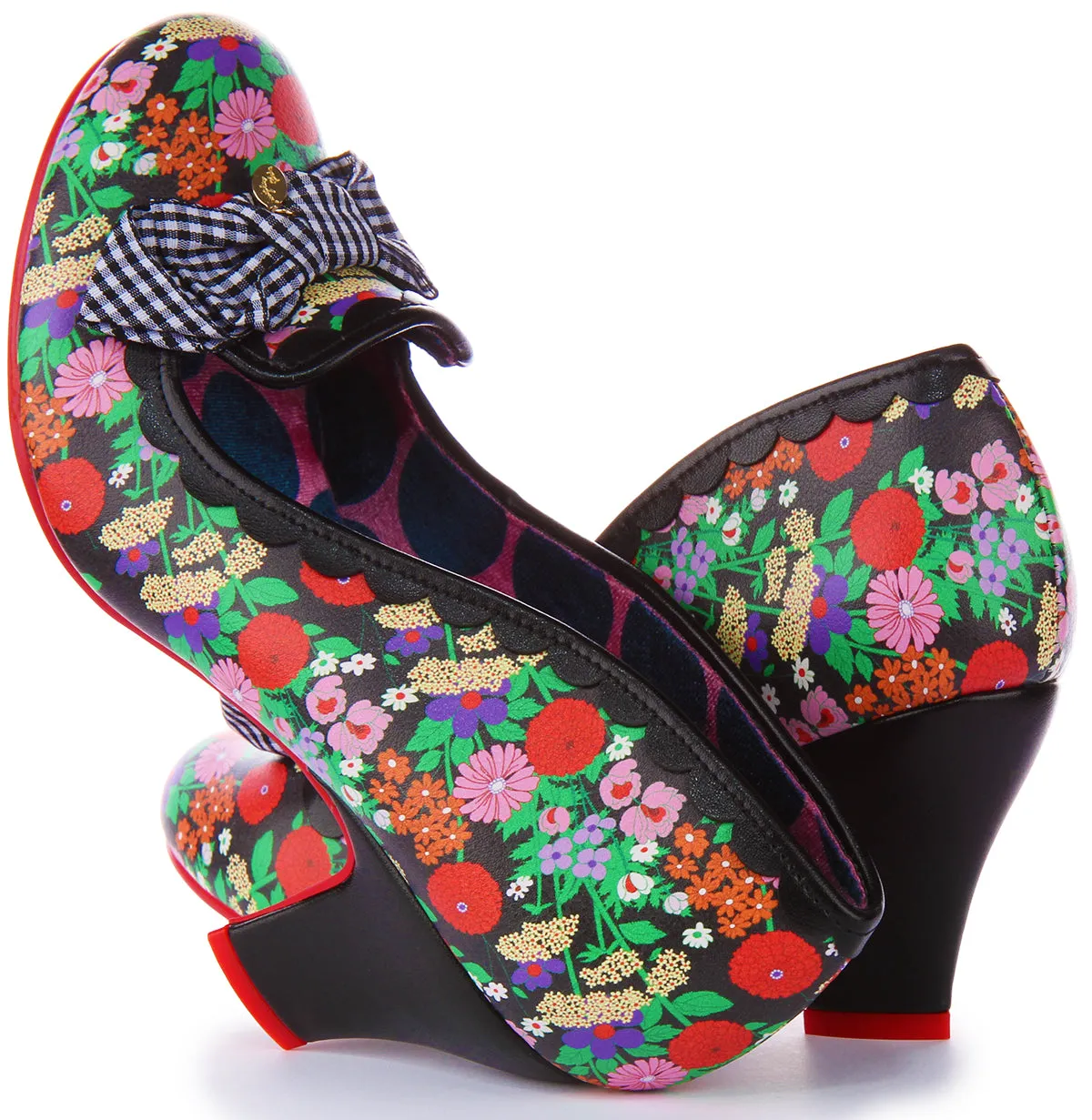 Irregular Choice Kanjanka In Black Flower For Women