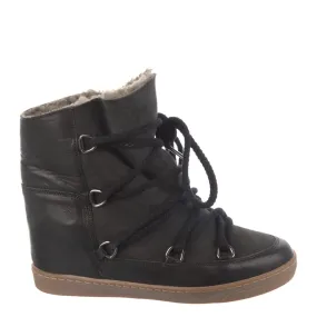 Isabel Marant Black Shearling Nowles Boots 38