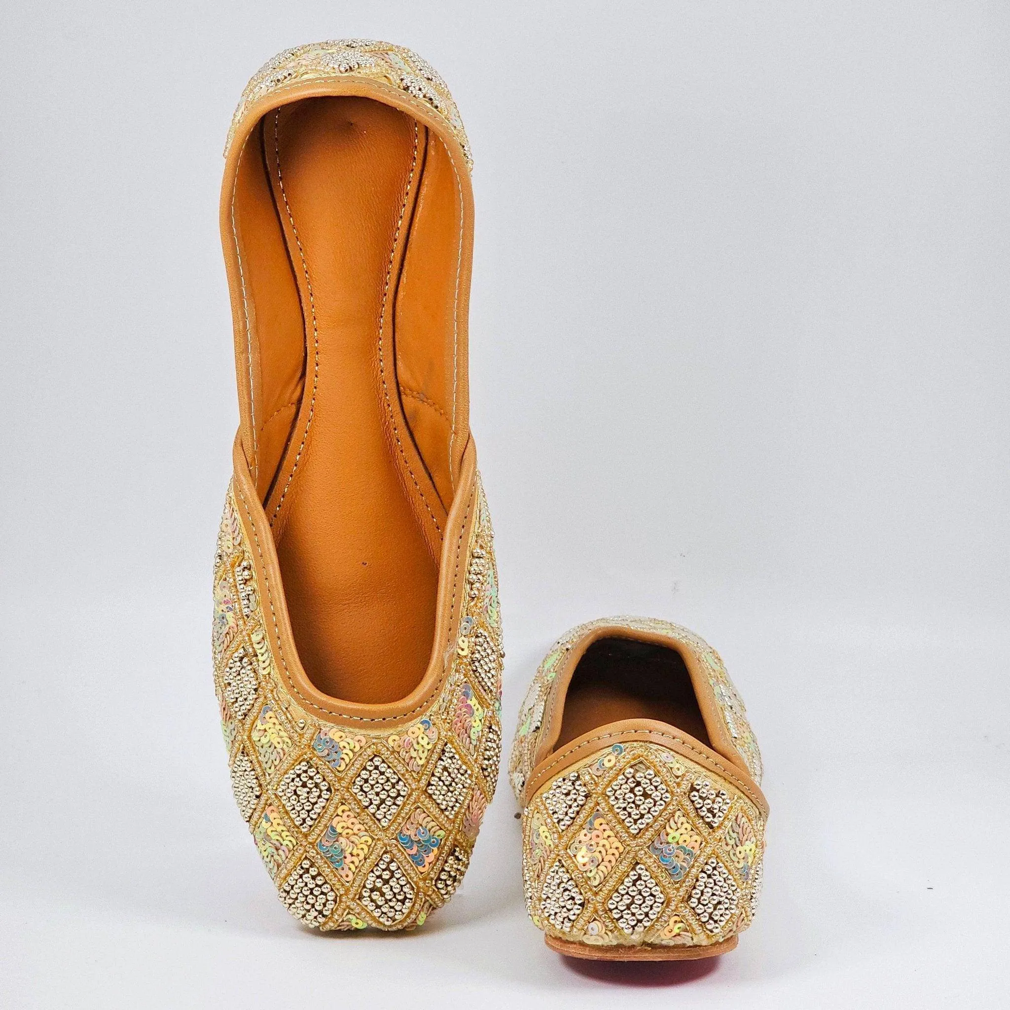 Jugmug Gold Embelised Bridal Juttis