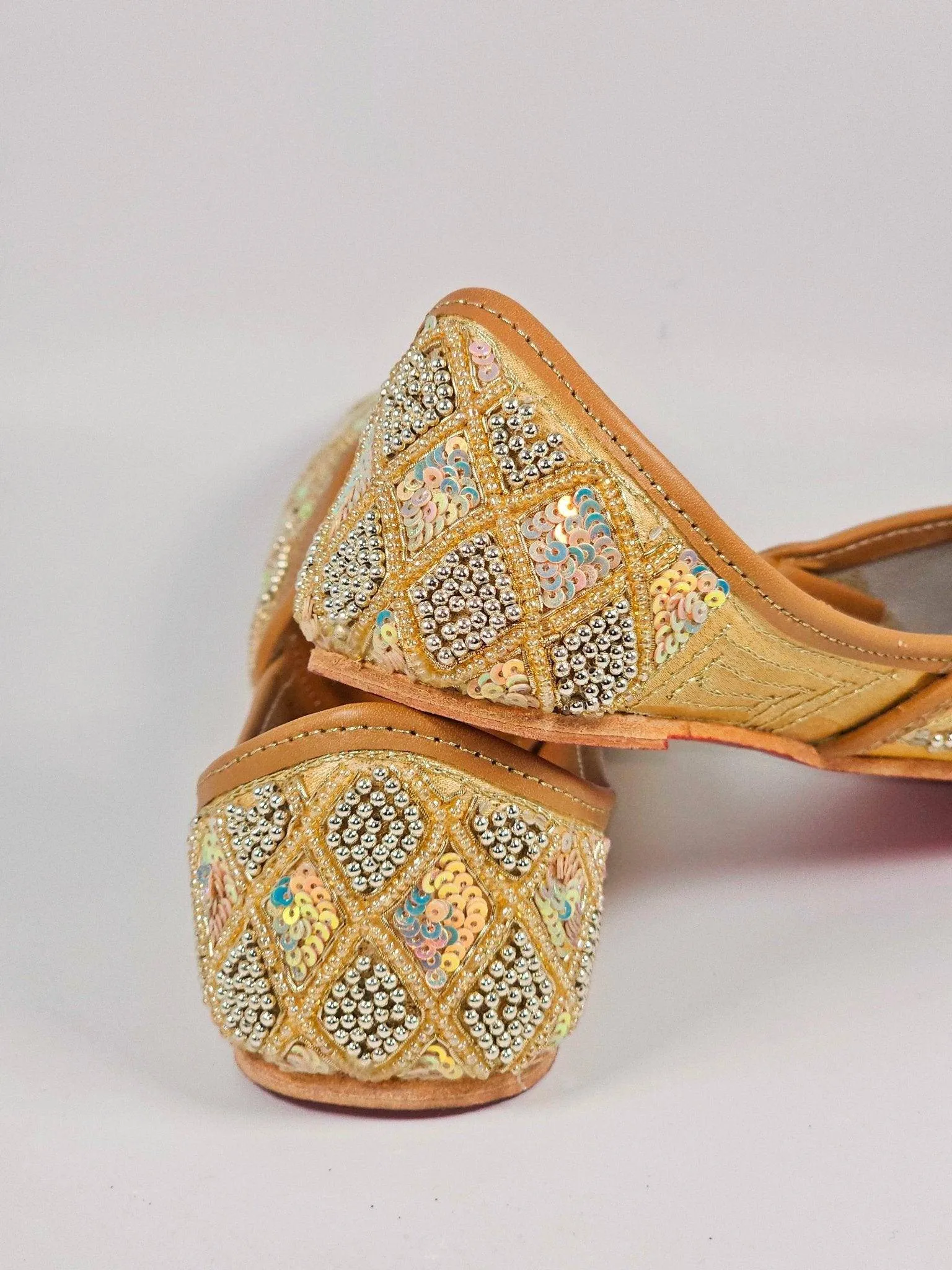 Jugmug Gold Embelised Bridal Juttis