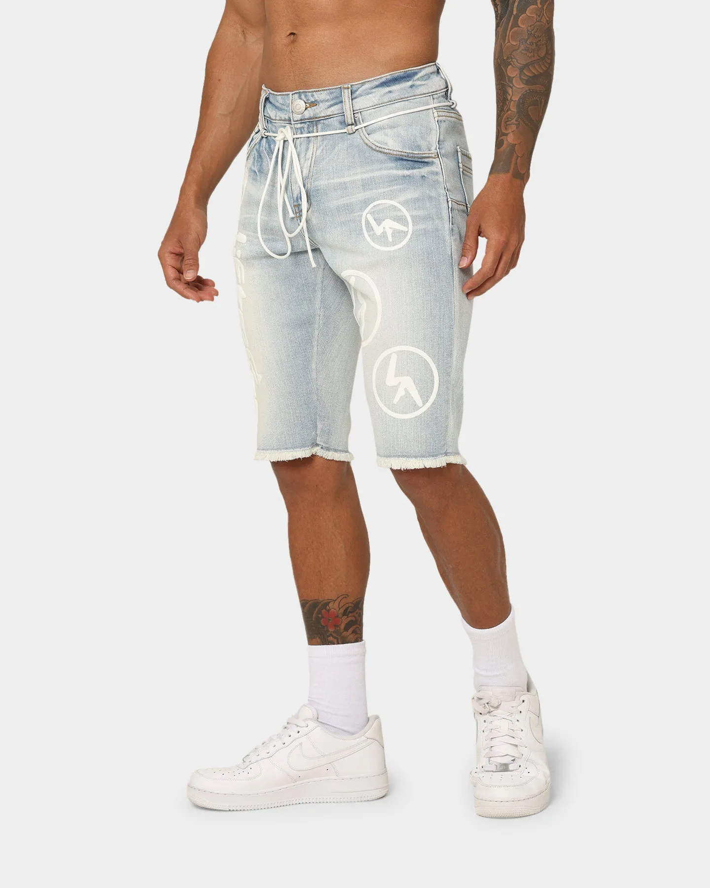 Lifted Anchors "Aphex" Puff Print Shorts Light Blue