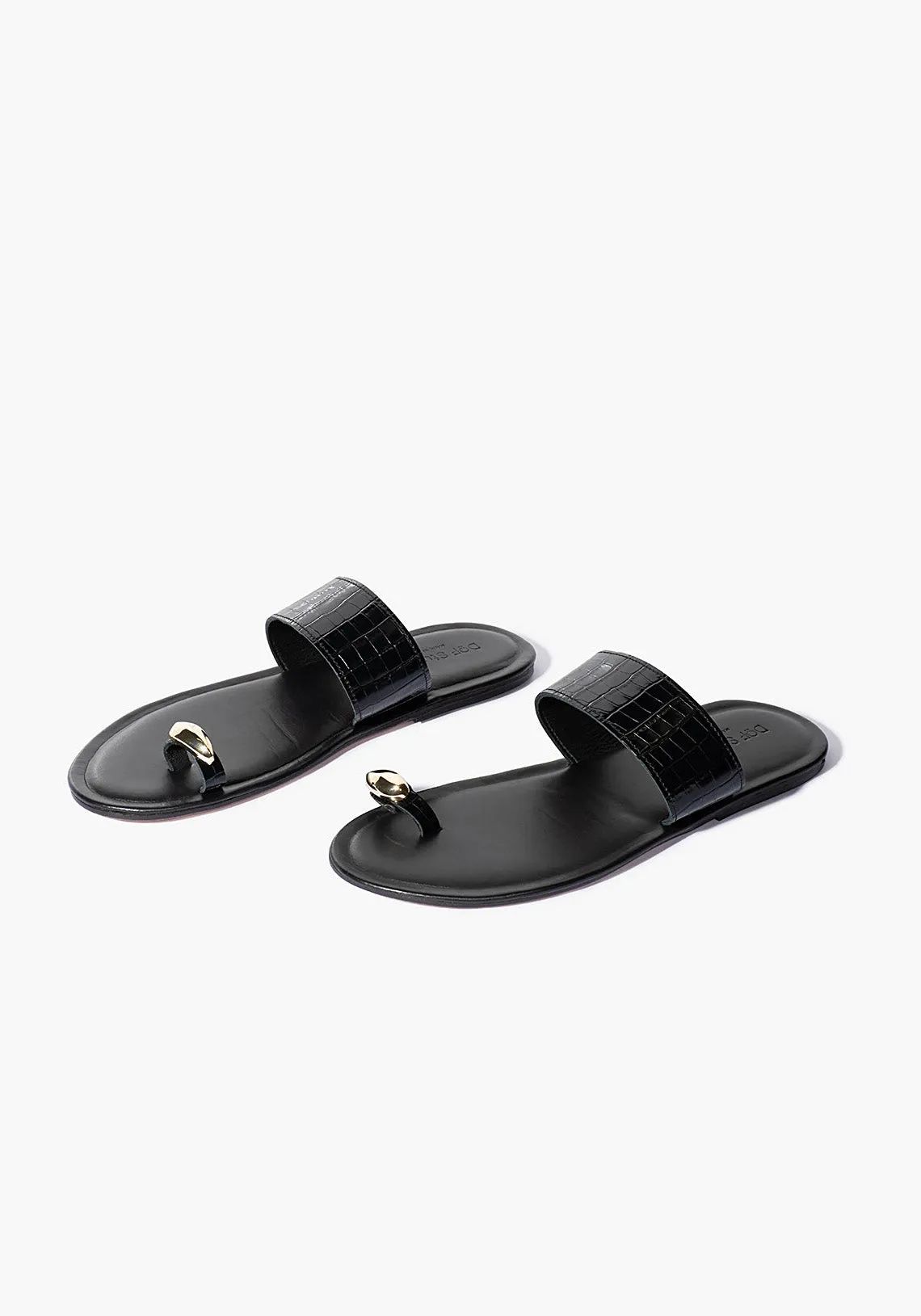 MONICA SANDAL BLACK/GOLD