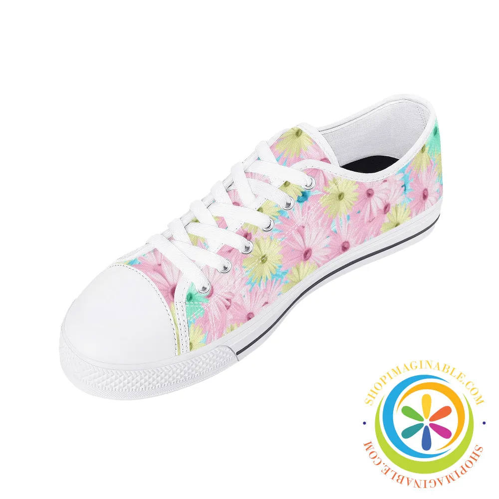 Mystical Daisy Ladies Low Top Canvas Shoes