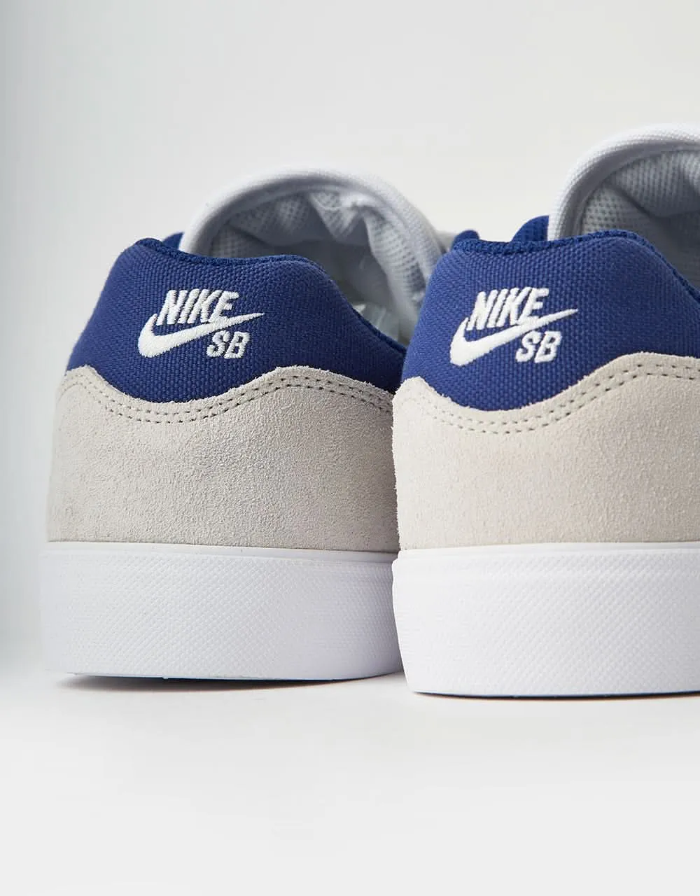 Nike SB Malor Skate Shoes - White/Deep Royal Blue-Platinum Tint