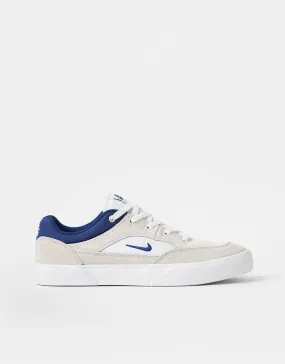 Nike SB Malor Skate Shoes - White/Deep Royal Blue-Platinum Tint