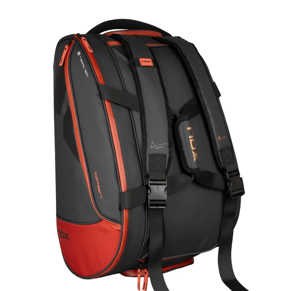 Nox Luxury Open Series Padel Bag Black Red