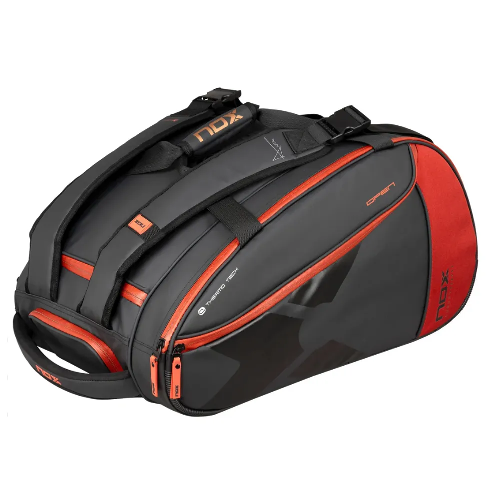 Nox Luxury Open Series Padel Bag Black Red