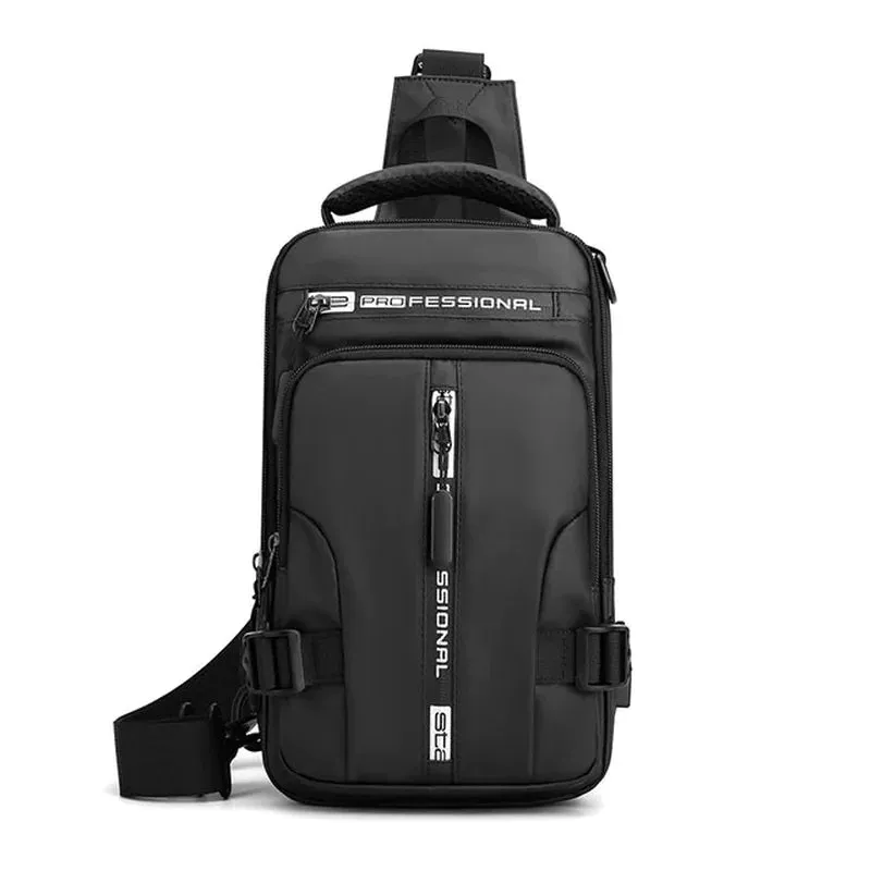 "Ultimate Men's Crossbody Bag: Stylish, Waterproof, and Equipped with USB Charging Port for On-the-Go Convenience!"