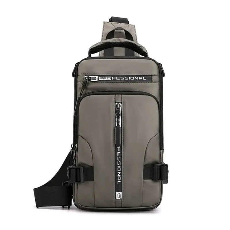 "Ultimate Men's Crossbody Bag: Stylish, Waterproof, and Equipped with USB Charging Port for On-the-Go Convenience!"