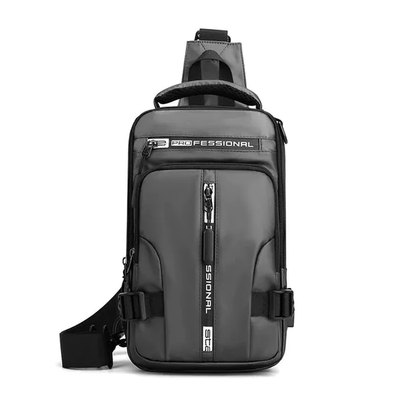 "Ultimate Men's Crossbody Bag: Stylish, Waterproof, and Equipped with USB Charging Port for On-the-Go Convenience!"