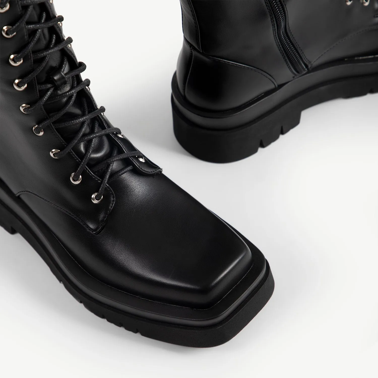 RAID Rida Long Lace Up Boot in Black