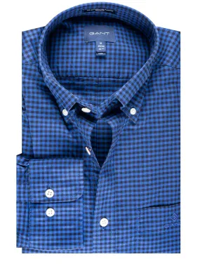 Regular 2 Colour Gingham Button-down - College Blue