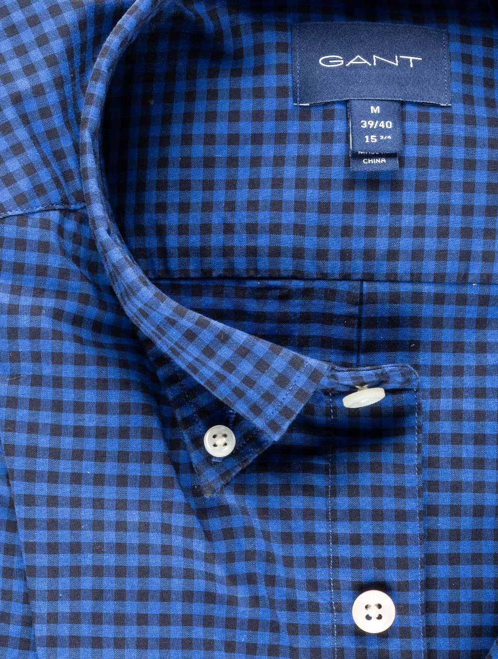 Regular 2 Colour Gingham Button-down - College Blue