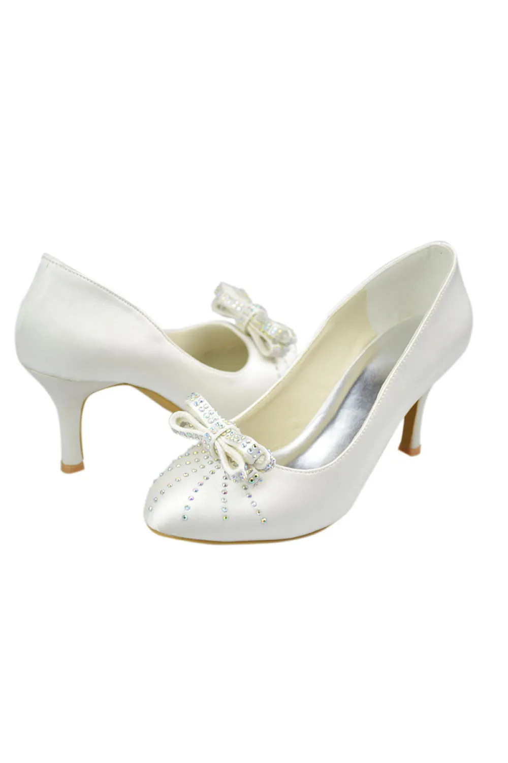 Simple Handmade Wedding Shoes With Bow Knot S58