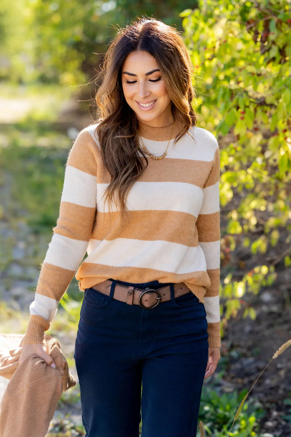 Simple Thick Striped Sweater