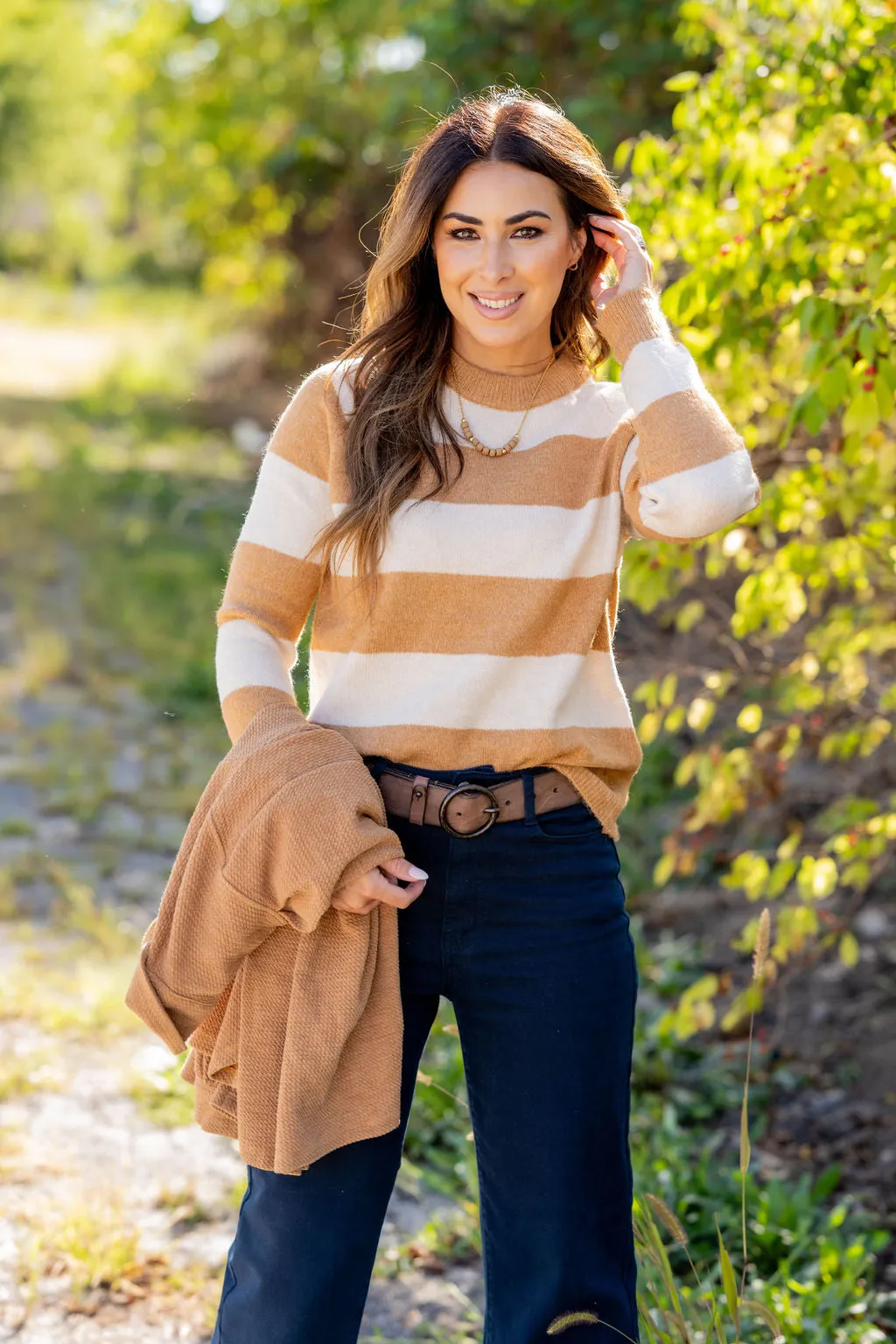 Simple Thick Striped Sweater