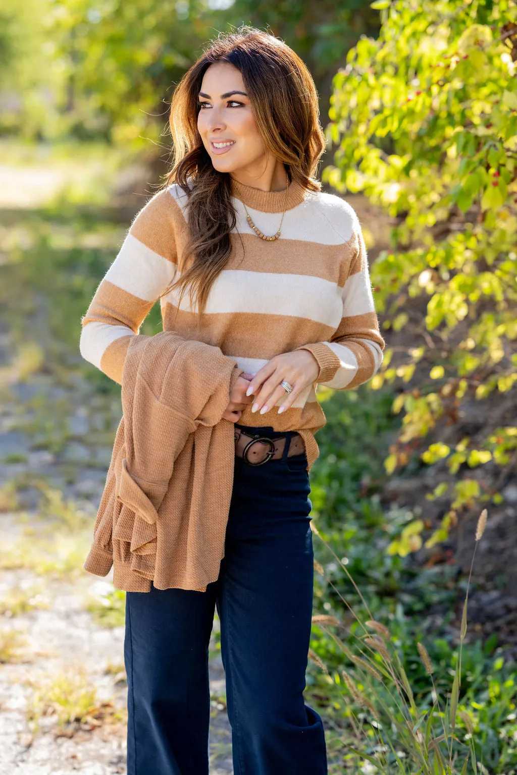 Simple Thick Striped Sweater