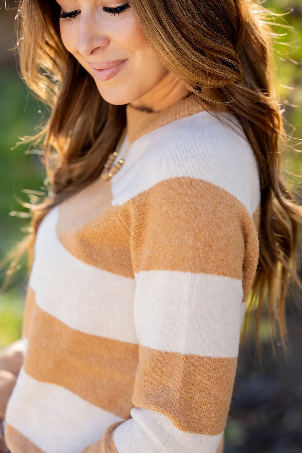 Simple Thick Striped Sweater