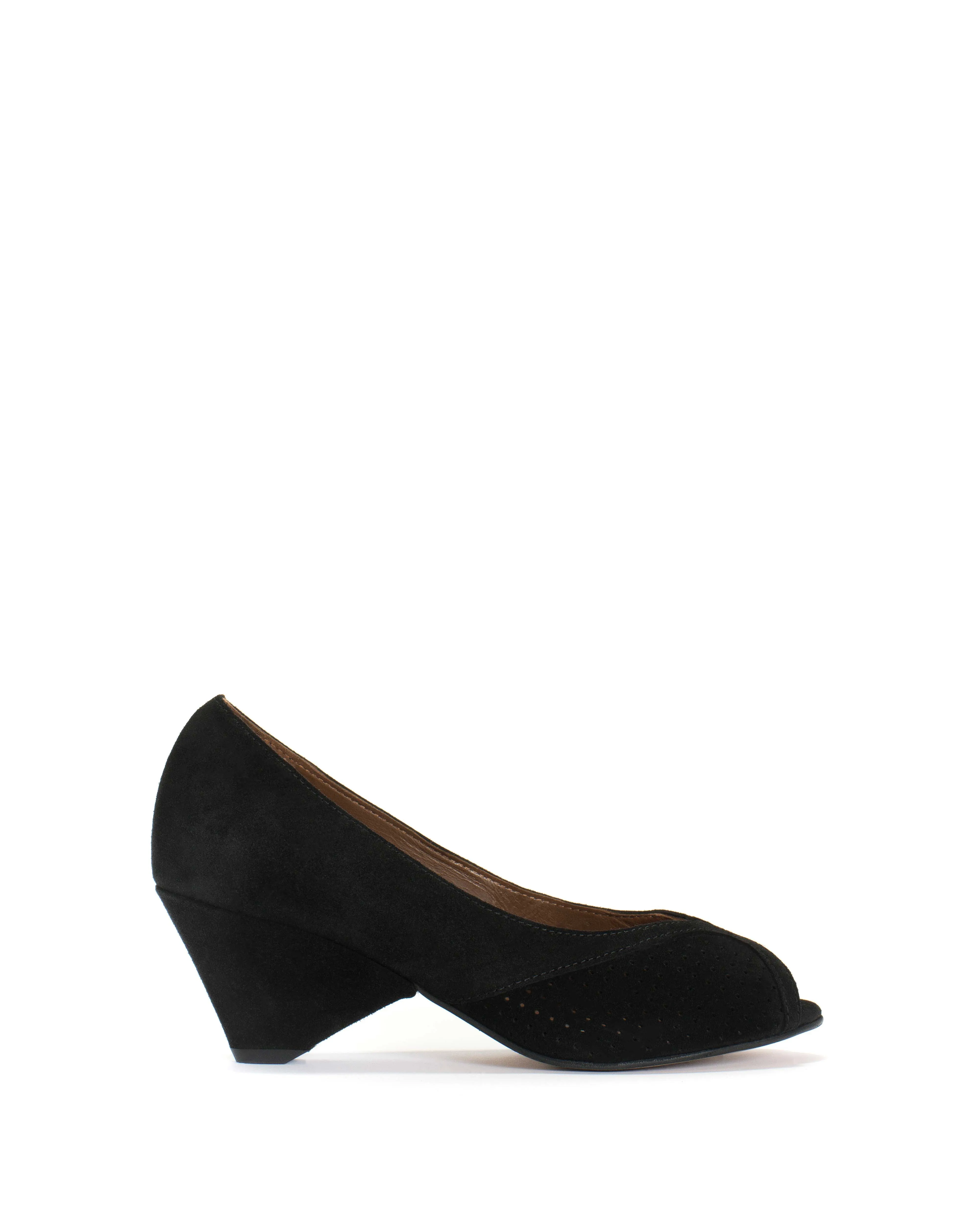 Tiffany Triangle Calf Suede Black