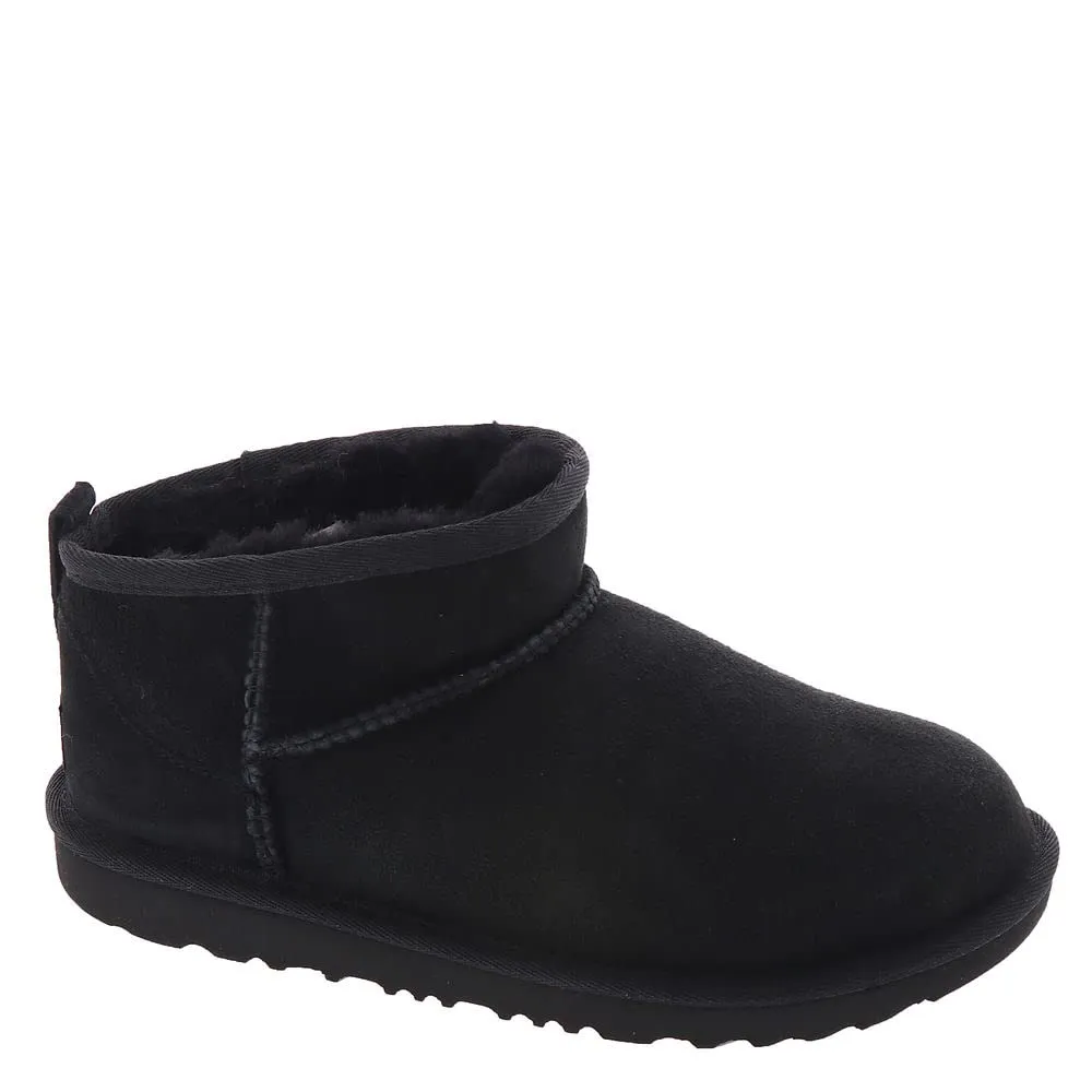 UGG Unisex-Child Classic Ultra Mini Boot, Black Toddler