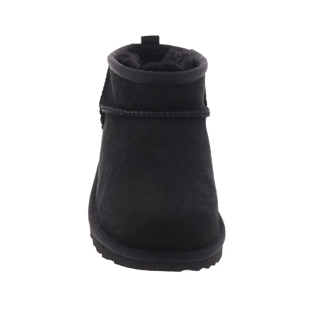 UGG Unisex-Child Classic Ultra Mini Boot, Black Toddler