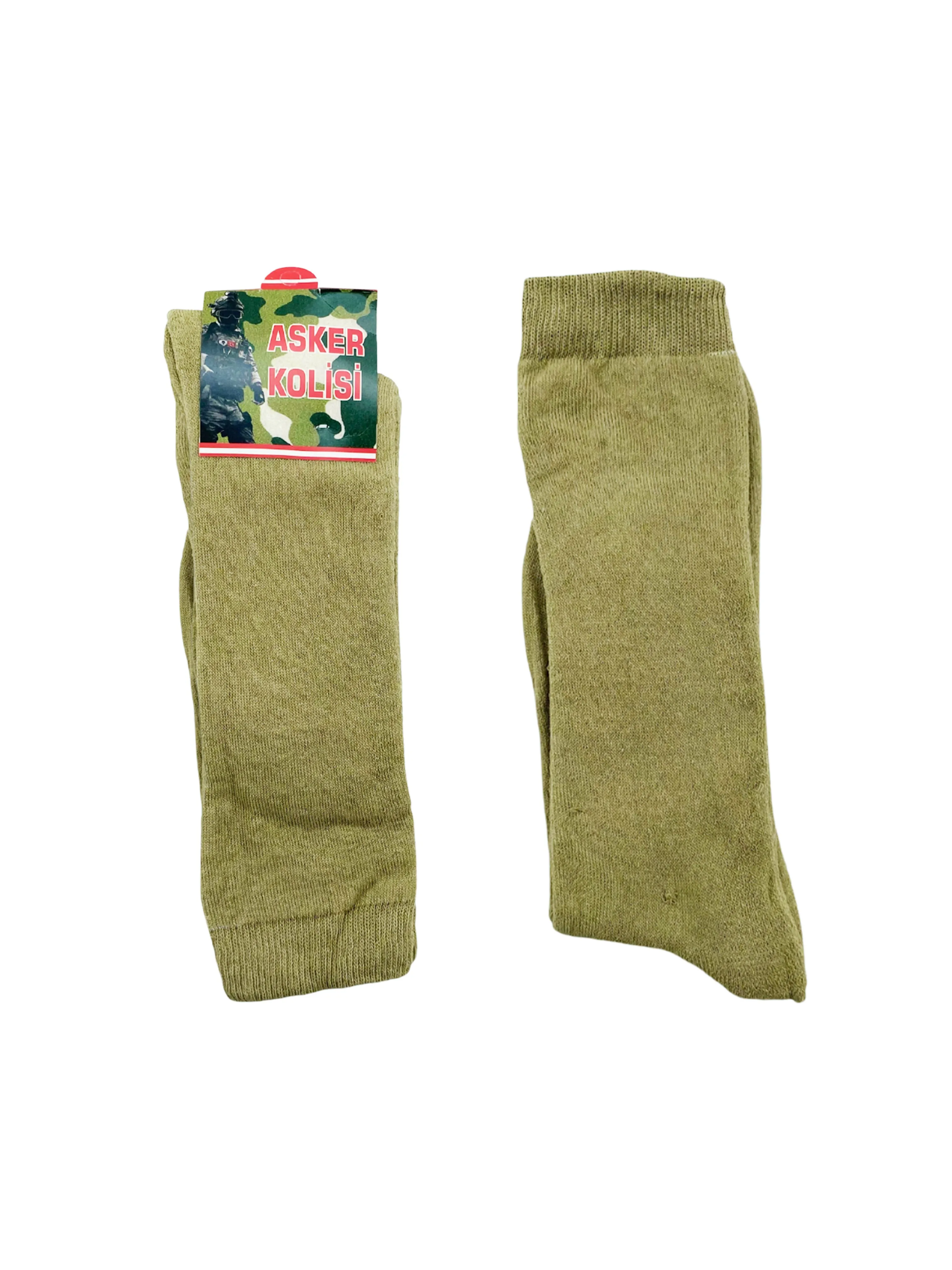 Winter Towel Military Nano Green Terry Socks